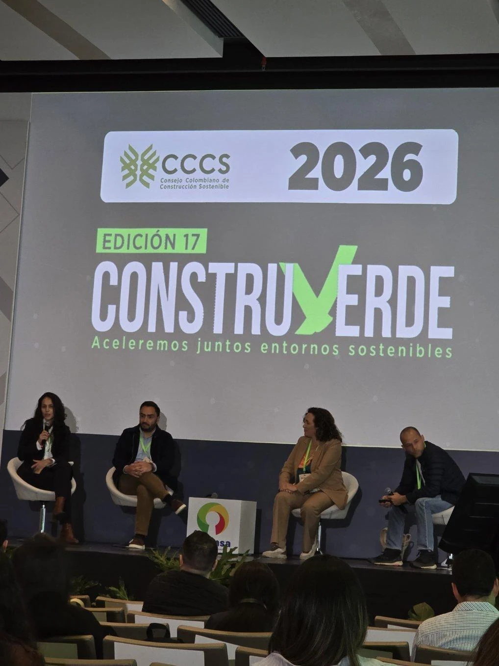 El panel en la primera jornada de Construverde 2026.