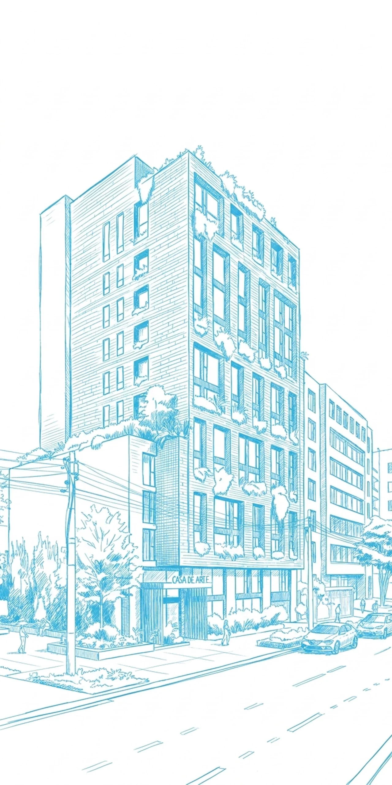 Casa de Arte Antiguo Country sketch