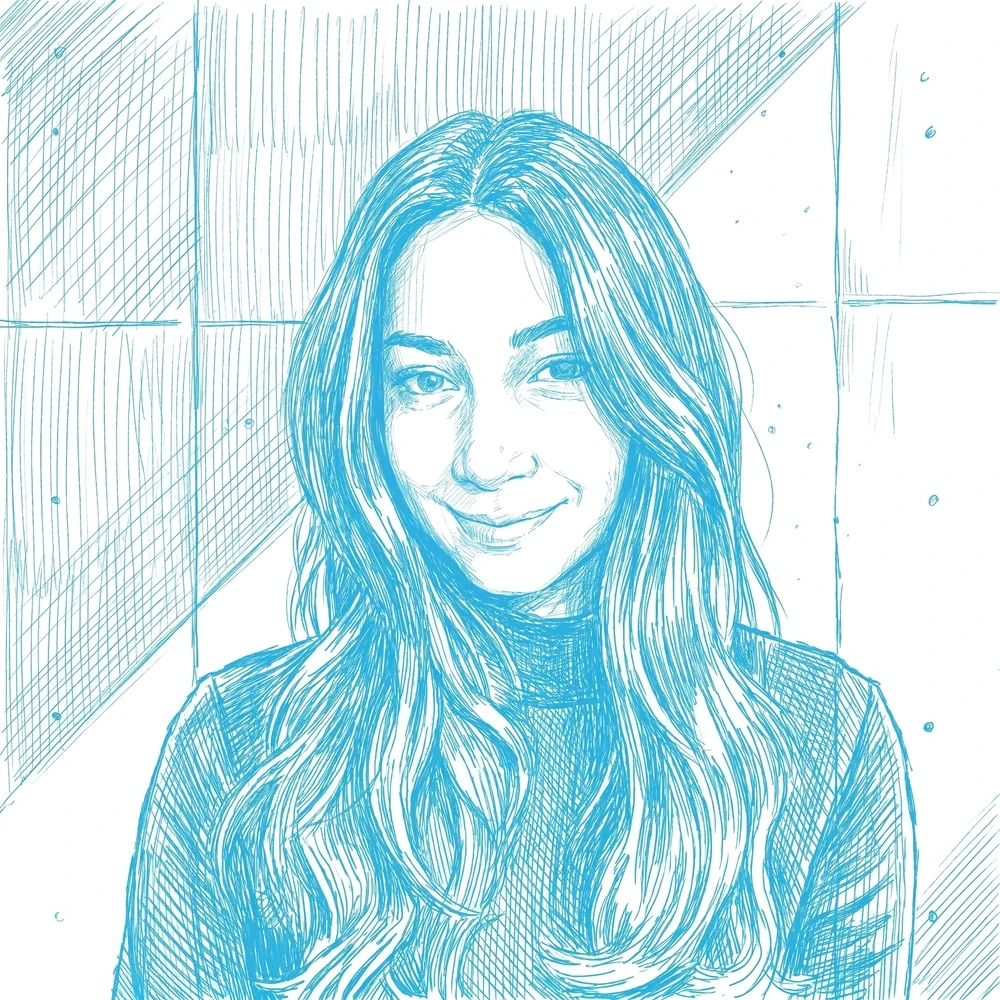 Camila Heredia trabajando