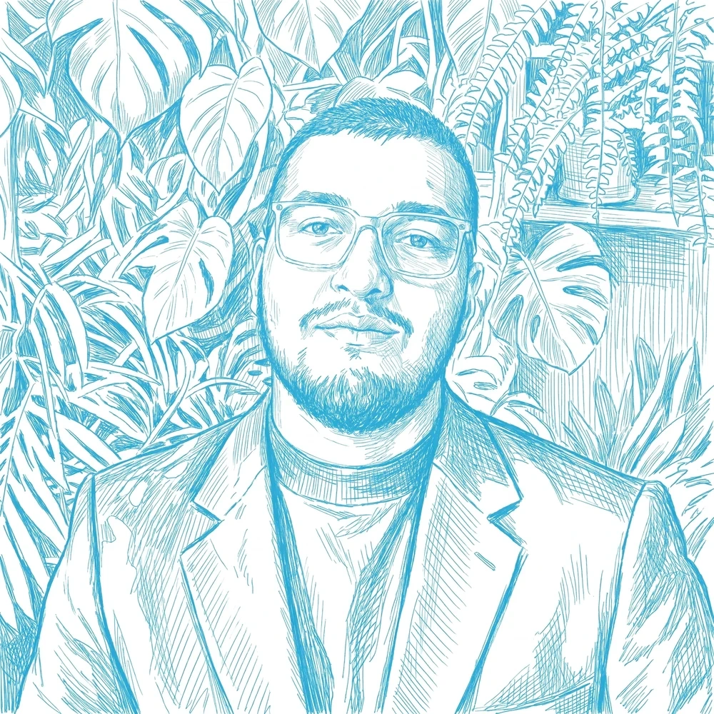Juan Sebastián Jaramillo trabajando